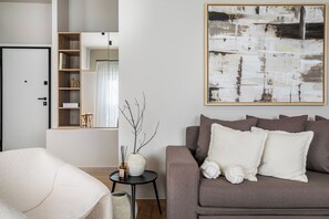 Family Apartment, Balcony, City View | Living area - Syntagma Acropolis View Residence (Athens)