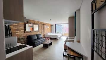 Desk, laptop workspace, free WiFi