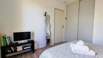 1 makuuhuone, vuodevaatteet