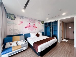 Deluxe appartement, schoonmaakservice, uitzicht op strand | Luxe beddengoed, Select Comfort-bedden, individueel gemeubileerd