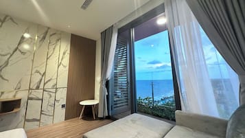 Family Studio Suite, Ocean View | In-room safe, laptop workspace, free WiFi
