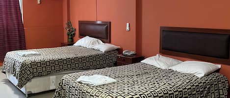 Desk, free WiFi, bed sheets