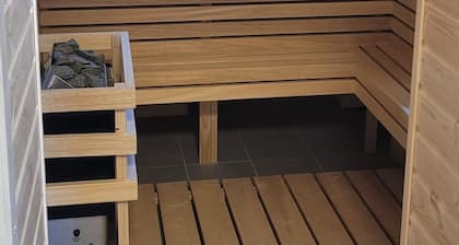 Vacation apartment in historic farmhouse with modern renovation.