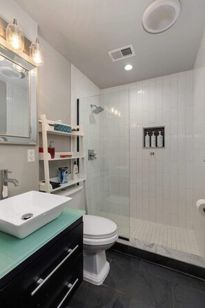 Shower, hair dryer