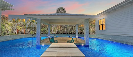 A heated pool