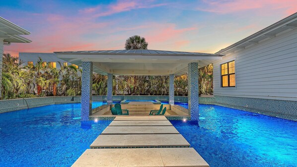 A heated pool