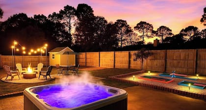 *MiniGolf-Hot Tub-Firepit-Games*