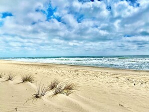 Beach nearby, sun-loungers