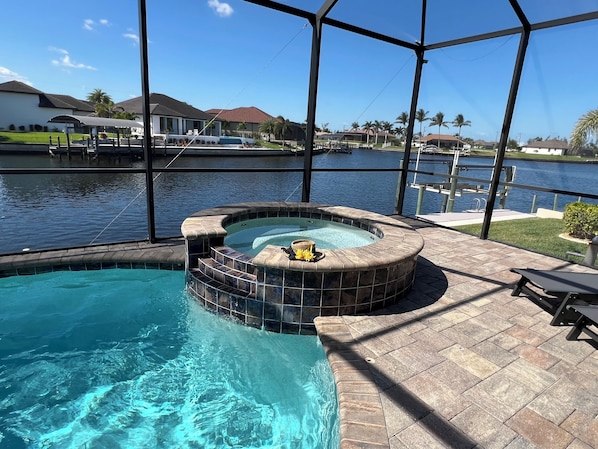 A heated pool