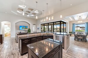Fridge, microwave, oven, stovetop - Sleeps 10, Pet-Friendly Gulf-Access Home with Heated Pool & Spa: Starlight Shores (Cape Coral)