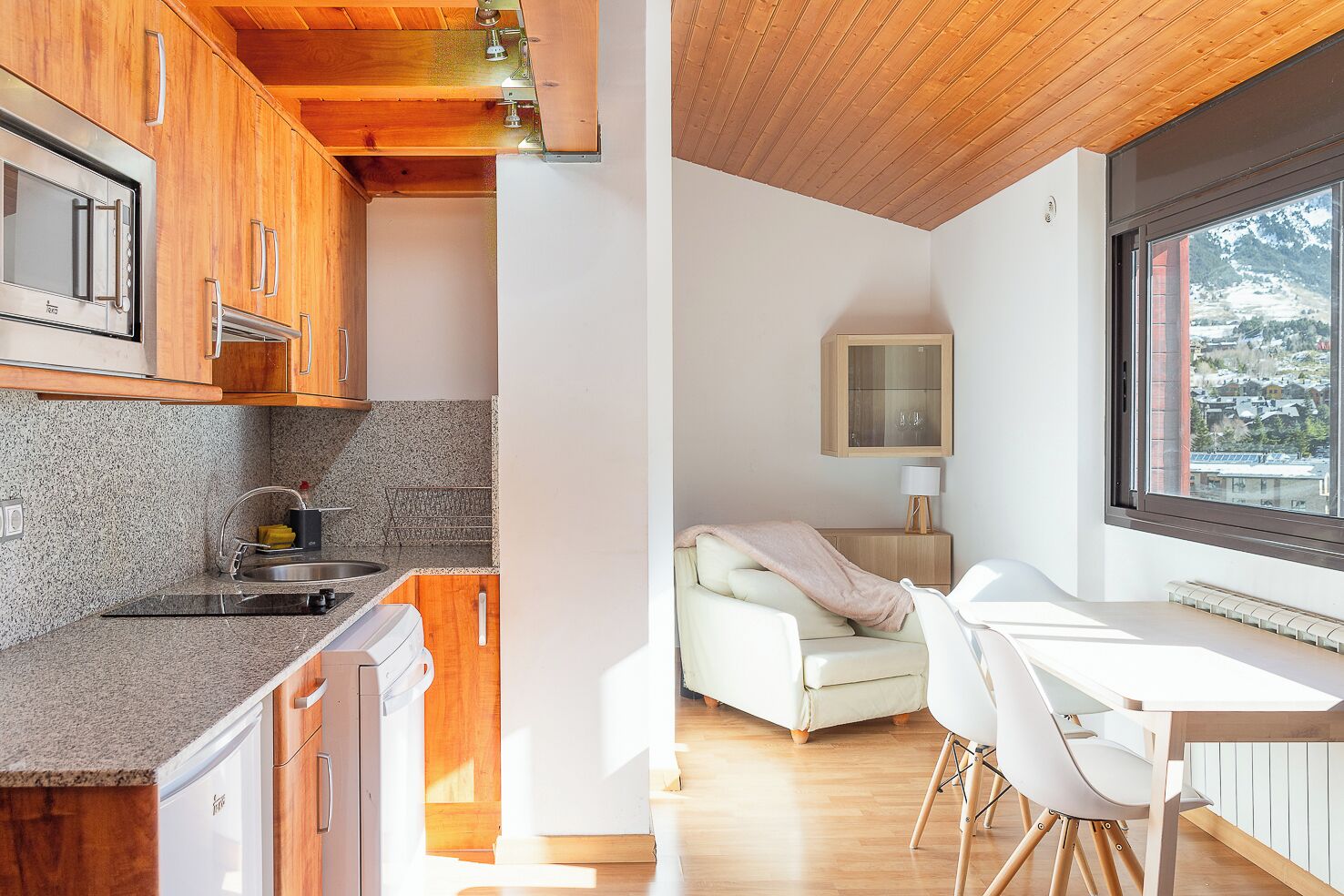 Fridge, microwave, dishwasher, coffee/tea maker