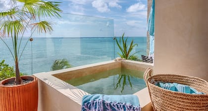 Beachfront Duo Units Near Tulum, 6 BR, Parking