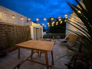 Outdoor dining - 4) Loft Carlota: Private King Size Bed Roma Sur (Mexico City)