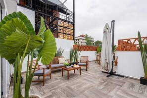 Terrace/patio - 4) Loft Carlota: Private King Size Bed Roma Sur (Mexico City)