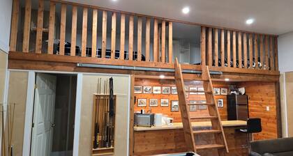 unique loft space close to town, skiing, biking and hiking