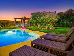 Outdoor pool, a heated pool