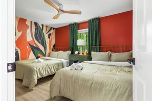 4 bedrooms, iron/ironing board, travel crib, free WiFi
