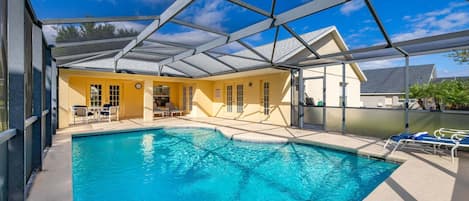 Outdoor pool, a heated pool