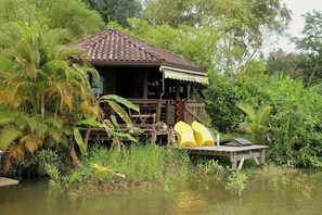 Romantic Chalet, 1 Double Bed, River View | Terrace/patio - HABITATION ROUR'ATTITUDE (Roura)