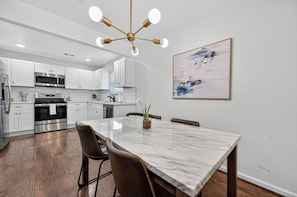 Microwave, oven, stovetop, dishwasher