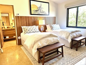 Bedroom 3 - Two twin bed orientation - Casa Flip Flop - New, Luxury 4-bedroom (Cabo San Lucas)