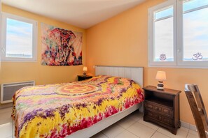 2 dormitorios, tabla de planchar con plancha, wifi gratis y ropa de cama