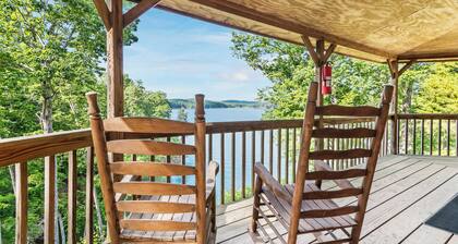 Lakeside Cabin #7 at Carters Lake Marina, includes a boat slip at the marina