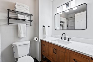 Hair dryer, towels