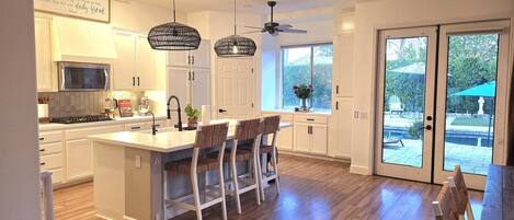 Microwave, dishwasher, blender, coffee grinder