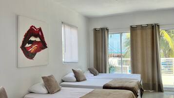 4 bedrooms, iron/ironing board, WiFi, bed sheets