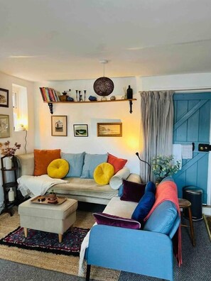 Televisie en een open haard