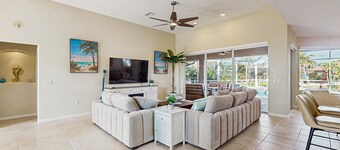 Pet friendly, waterfront house with private pool, lanai, and arcade games