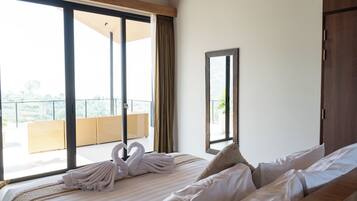 Vila Deluks, pemandangan gunung | Kamar mandi | Perlengkapan mandi gratis, sandal, handuk, dan sabun