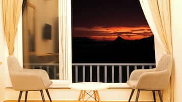 Executive Double Room, Valley View | Desk, laptop workspace, blackout drapes, iron/ironing board