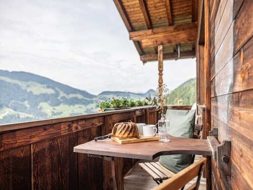 Alpbach chalet with a panoramic view and a sauna
