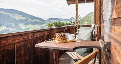 Alpbach chalet with a panoramic view and a sauna