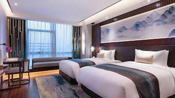 Family Twin Room, City View | 1 bedroom, premium bedding, free minibar, desk
