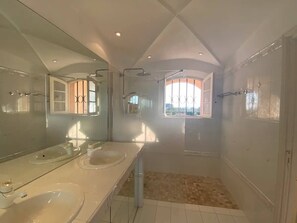 Shower, hair dryer