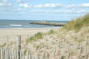 Vlak bij het strand