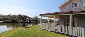 Bungalow by Water near Rotterdam with Sauna