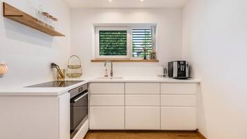 Fridge, oven, stovetop, dishwasher