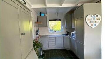 Kühlschrank, Mikrowelle, Herdplatte, Geschirrspüler