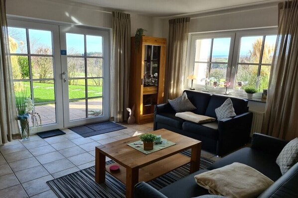 Smart TV, DVD player, books, stereo