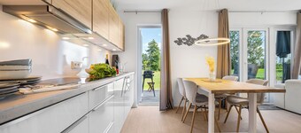 Ankermann II - wood-burning stove, sauna, shower, terrace, parasol, view of the countryside