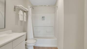 Free toiletries, hair dryer, towels