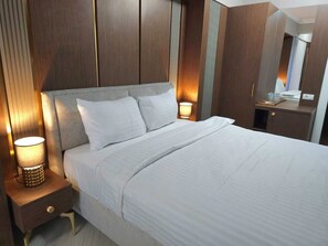 Habitación doble superior | Cortinas opacas, wifi gratis, ropa de cama