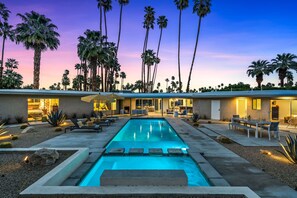 Pool - Deepwell Modern – Luxury Mid-Century Villa with Pool, Spa, Courtyard & Mountain Views (Palm Springs)