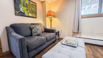 Televisión y chimenea