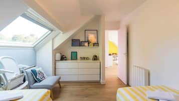 2 slaapkamers, een strijkplank/strijkijzer, reisbedje, wifi