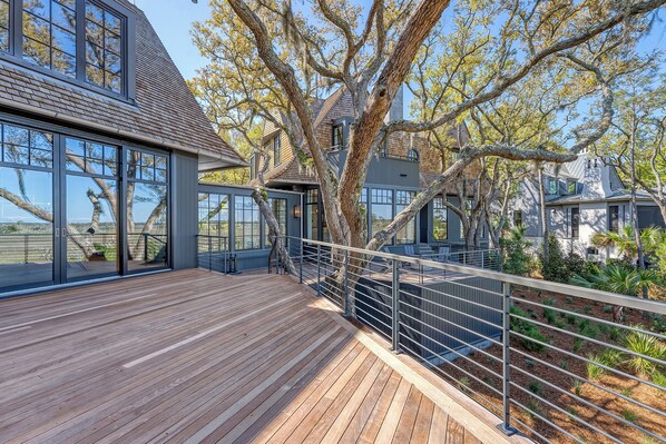 Terrace/patio - Brand new Ocean Park Luxury Home with private pool (Kiawah Island)